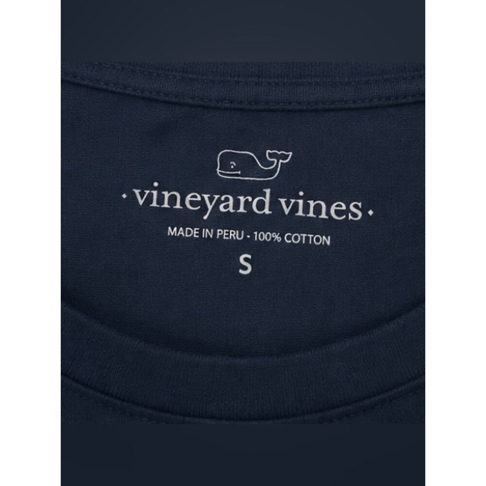 Vineyard Vines Navy Tie-Dye Whale Pocket Tee Shirt NWT Size Small - Picture 5 of 7